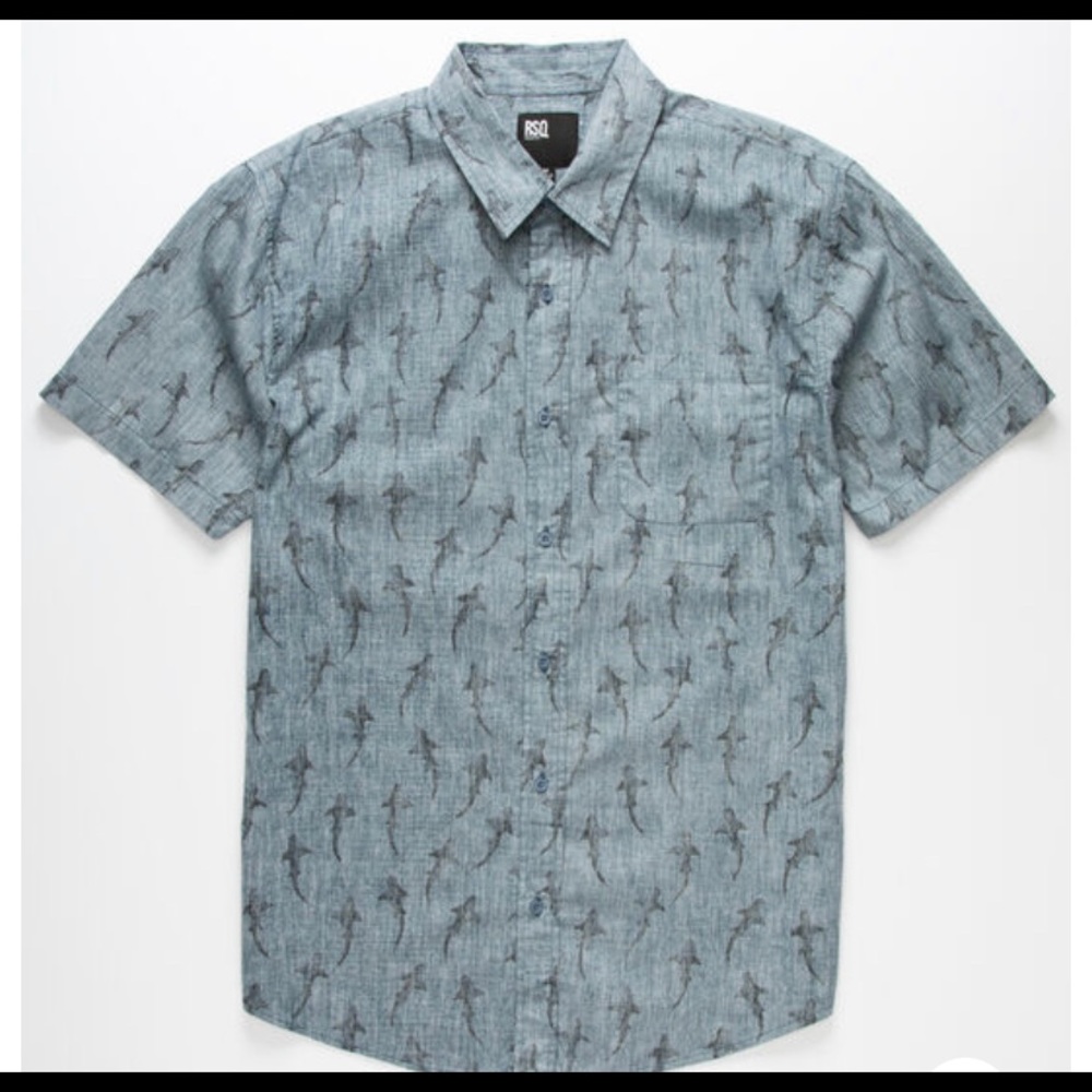 RSQ Sharker Youth Button Down Shirt Size XL